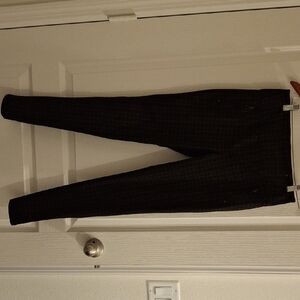 Womens Black Checkered Pants